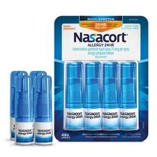 Nasacort Allergy 24 Hour, 0.57 Fluid Ounce, Apmpgi 4 Pack (120 Sprays/Pack)