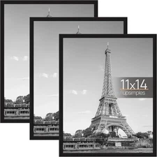 Upsimples 11X14 Picture Frame Black 3 Pack, Frames 11 X 14 for Horizontal or Ver