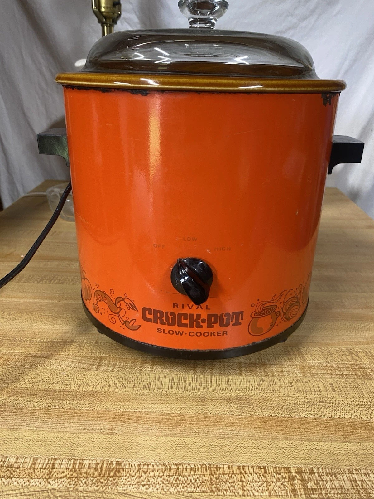 🔥 Tested VTG Rival Crock Pot Slow Cooker Flame Orange 3.5 Quart Model 3100/2
