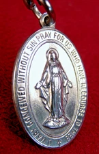 Carmelite NUN'S VINTAGE ST. CATHERINE LABOURE STERLING CATHOLIC MIRACULOUS MEDAL