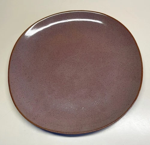 Scarce!!~MARY WRIGHT "COUNTRY GARDENS" by BAUER POTTERY Chocolate Brown 8" PLATE