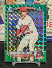 2025 Bowman George Klassen 1st Chrome Green Geometric Refractor /99 #BCP-63