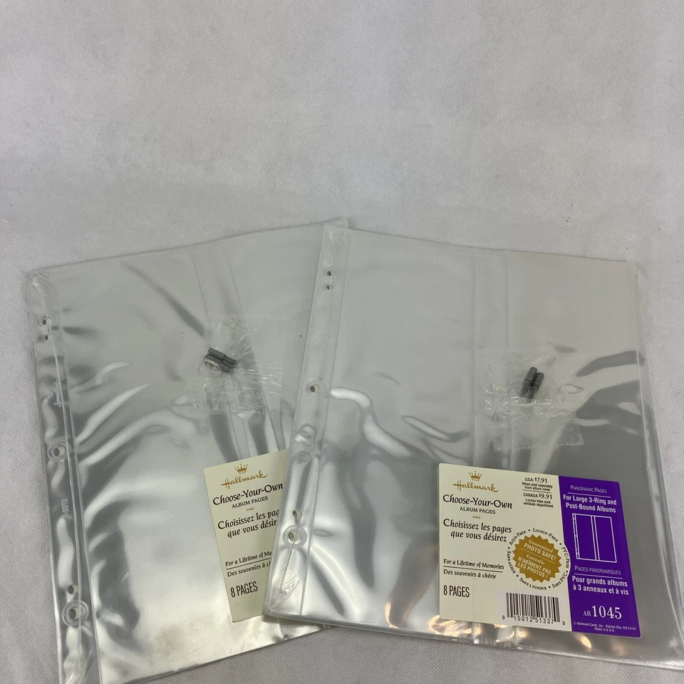 Lote de 2 páginas panorámicas Hallmark AR1045 elige tu propio álbum encuadernado con 3 anillos Foto 2 de 4