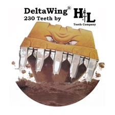 230 H&L DeltaWing® Bucket Tooth Kit Patented Lip Saver System by H&L Tooth Co.