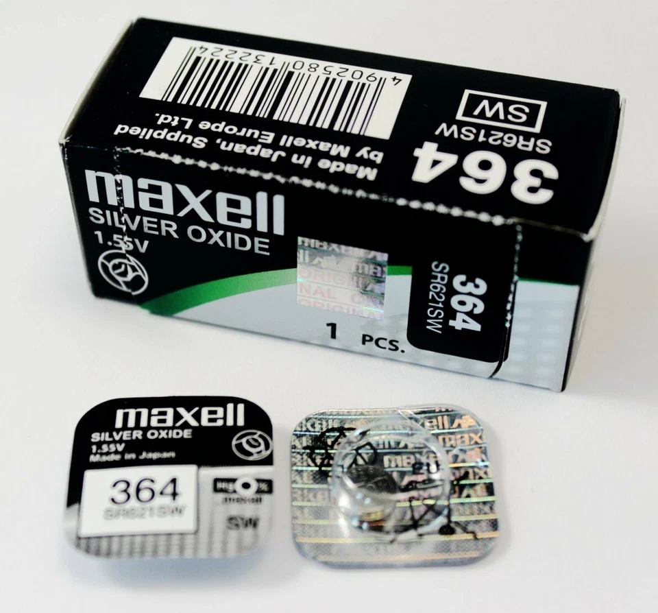 Pile pour montre 364 V364 SR621SW Maxell Made in Japan livraison gratuite