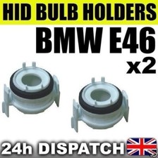 2x XENON HID H7 BULB HOLDER BMW E46 3 Series WHITE ADAPTORS PAIR 320 330 325 H22