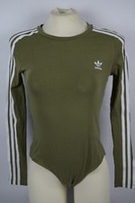 NWT Womens Adidas Adicolor Classics Long Sleeve Bodysuit H35625 sz S-M green