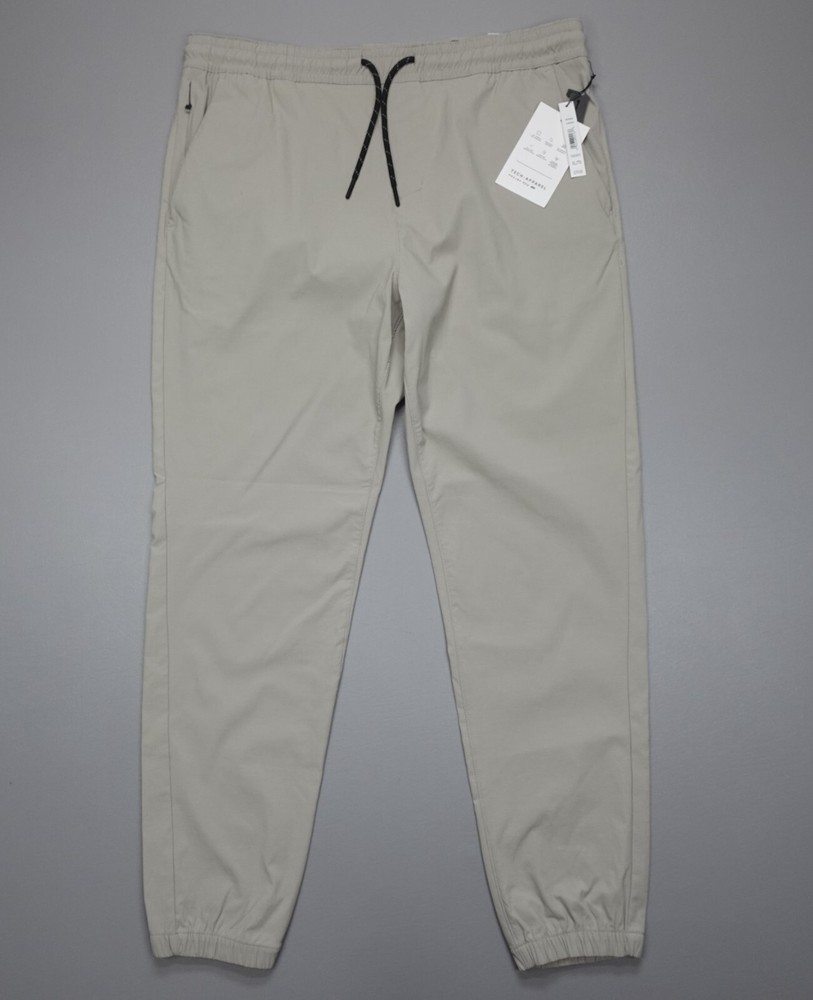 Projek Raw Mens Tech Jogger Pants Stretch Breathable Quick Dry Moisture Wicking Mushroom Fabric