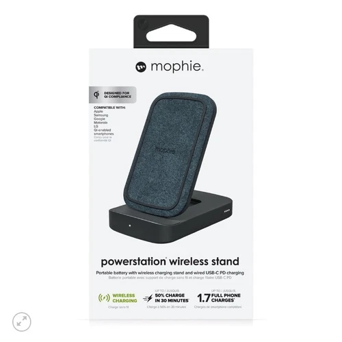 Mophie Powerstation 10W Wireless Charging Stand w/ 8K mAh Portable Battery - NEW