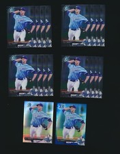 2017 Bowman Chrome Mini RC Bulk Lot AJ Puckett Base x16 Refractor Blue Royals