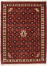 Hand-Knotted Small Farmhouse Oriental Rug Floral Tribal Design Carpet 3'6X4'9 ft