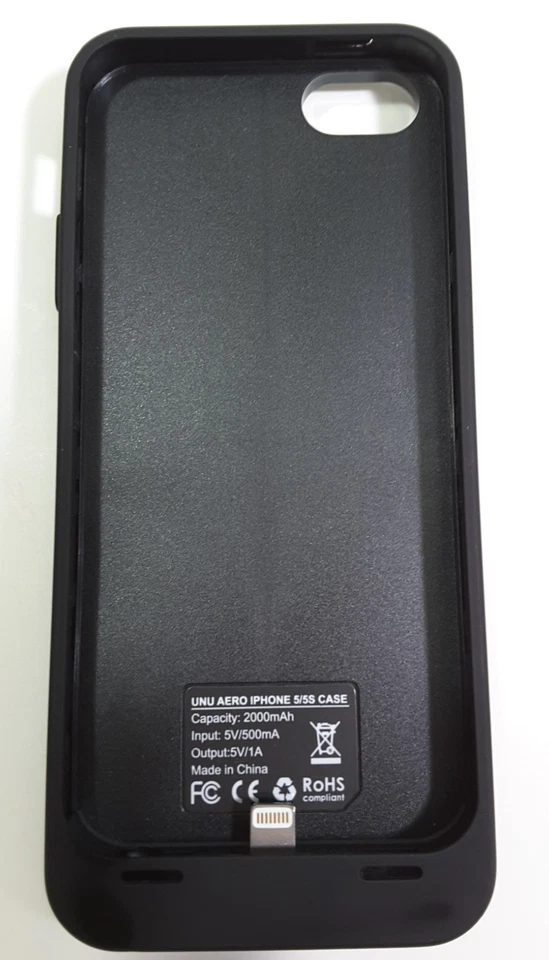 Funda Batería Serie Protectora UNU para iPhone 5/5s 2000mAh Foto 2 de 4