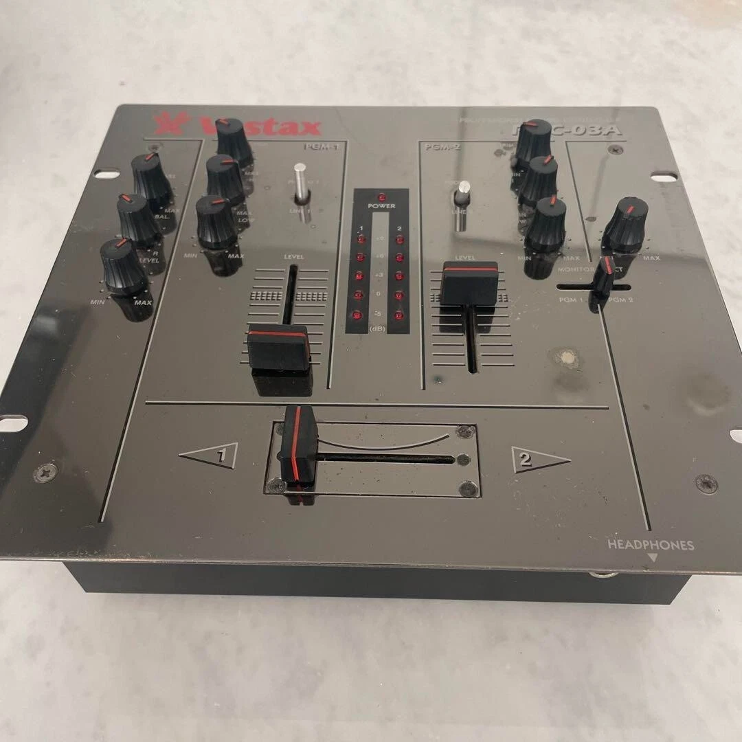 Vestax PMC-03A DJ Mixer Silver Simple Not Tested Bundled 8.8lbs Used F/S from JP