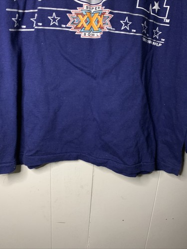Vintage Dallas Cowboys NFC Champions Long Sleeve Hanes Large Super Bowl 1996 - Picture 6 of 7