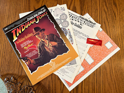 IJ4 INDIANA JONES: THE GOLDEN GODDESS ADVENTURE PACK W/MAP &VIEWER MINT RPG 1985