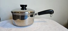 REVERE WARE VTG 1 QT 18/10 STAINLESS SAUCE PAN POT W/ LID 89J