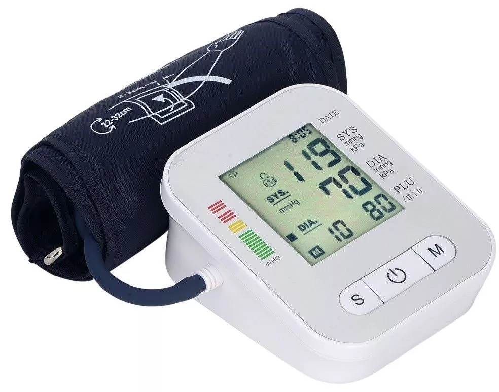 EHM Voice LCD Digital Blood Pressure Pulse Monitor Heart Beat Arm