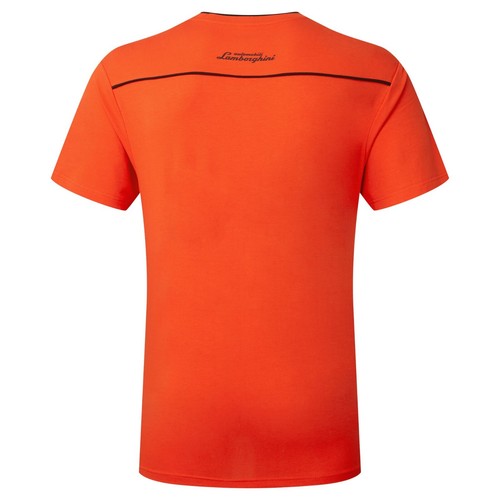 Lamborghini Squadra Corse Men's Travel T-Shirt Orange - Picture 2 of 4