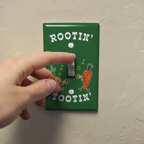 Rootin' Tootin' Root Vegetables Funny Humor Wall Light Switch Plate Cover - Picture 3 of 4