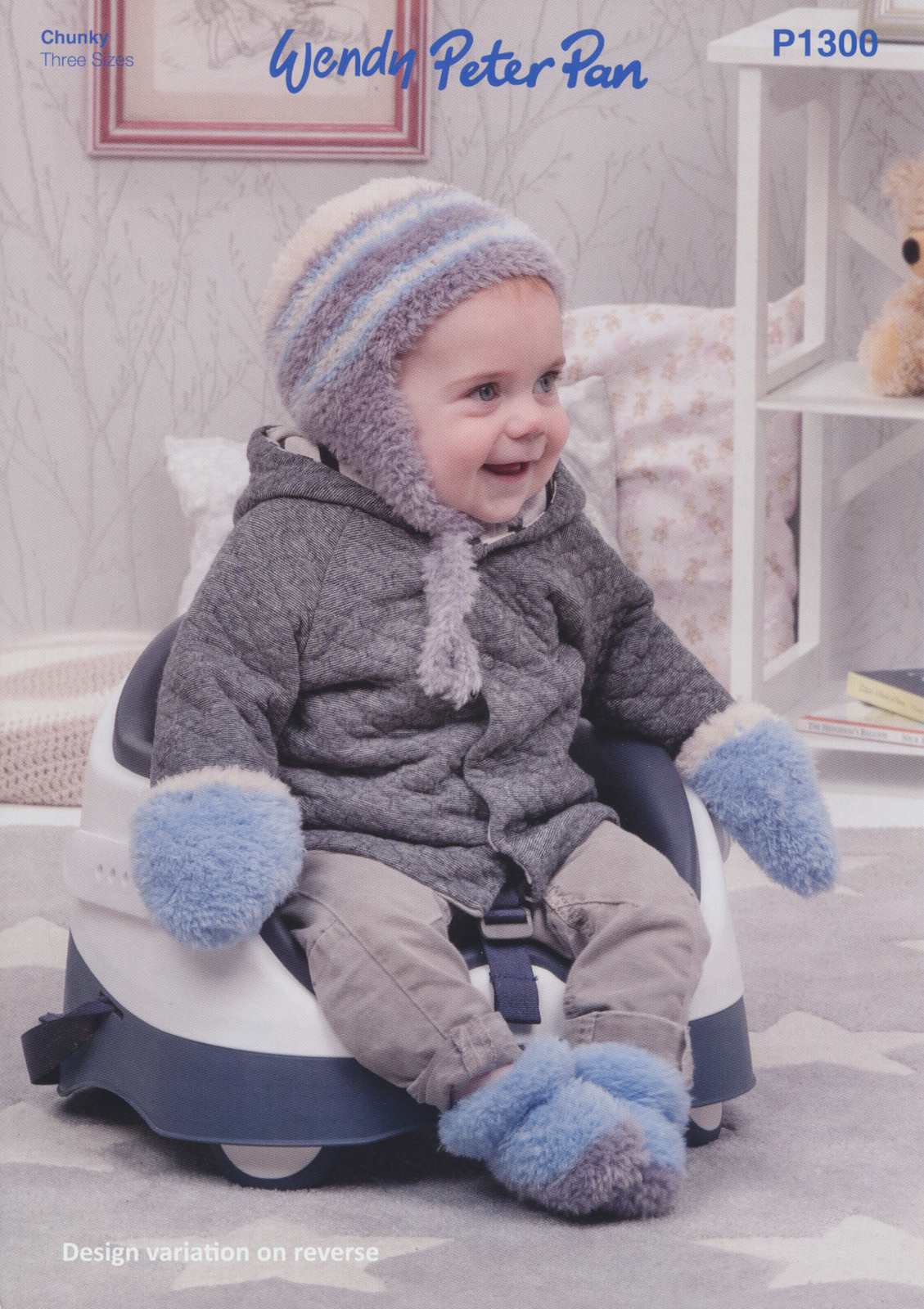 Knitting Pattern Baby Hats Mittens & Bootees Wendy Peter Pan Chunky P1300