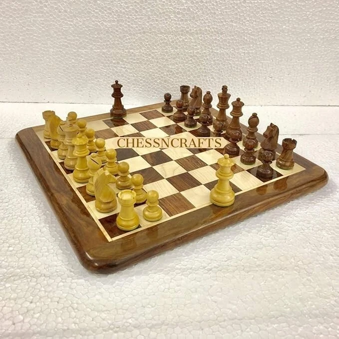 Chessncrafts 16" X 16" Collectible Wooden Chess Board Game Set- Wooden Tournamen - Image 2 of 4