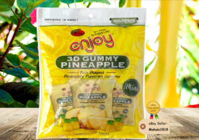 Enjoy 3D Pineapple Gummy Candy - 8 Pack Multipack, Fun Shaped, 1 bag