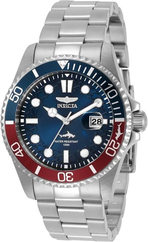 Invicta Men's 30951 Pro Diver Quartz 3 Hand Blue Dial Stainless Steel Watch