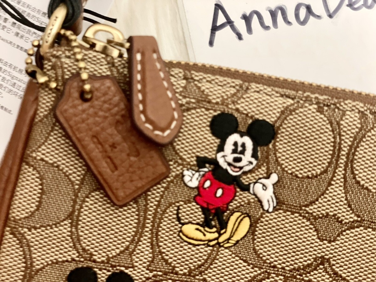 【DISNEY x COACH】ノリータ 19 シグネチャー ミッキーマウス COACH DISNEY X ディズニー コーチ レディース ハンドルポーチ