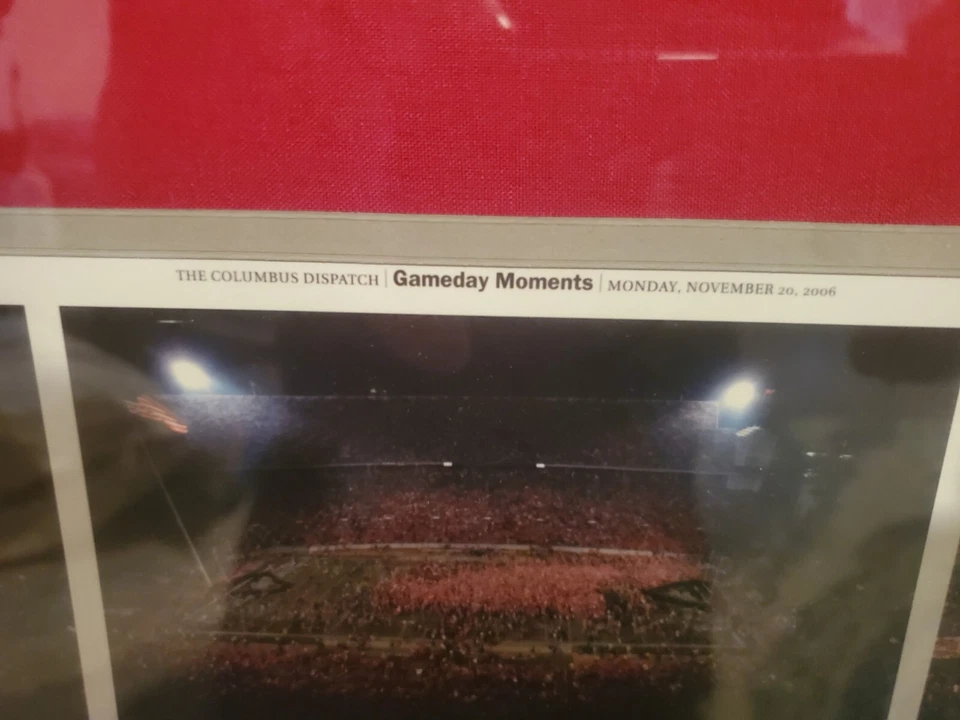 Ohio State vs Michigan Game 11/16/06 Framed Photos & Ticket Columbus Dispatch - Image 4 of 4