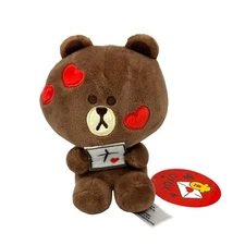Line Friends Love Letter Brown Bear Small 6” Plush Toy Round 1 Valentines