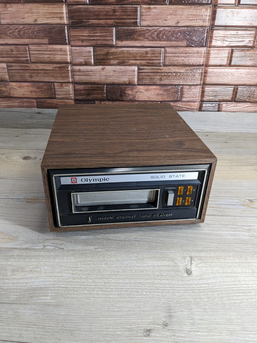 Olympic 8-Track Tape Cartridge Player / Recorder Model TD-25 Wood