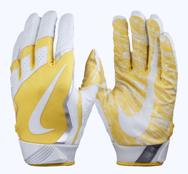 nike football gloves yellow