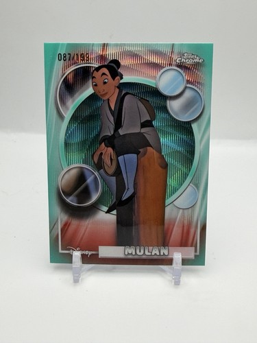 Mulan 2026 Topps Chrome Disney Aqua Wave Refractor /199 #129