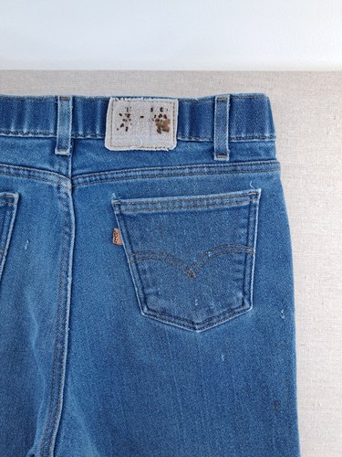 Vintage Levi's Action Jeans Mens 34x34 Blue Made USA Thrashed Brown Tan Tab W32" - Picture 4 of 9