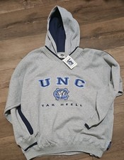 Vintage UNC Tar Heels Sweatshirt Hoodie Lee Sport Large Blue North Carolina NWT