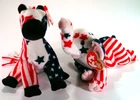 Vtg Patriotic Elephant and Donkey LEFTY and RIGHTY Ty Beanie Babies 7/4/2000 DOB