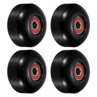 4 StüCk 52Mm Longboard Rollen Mit Lager ABEC-9 Skateboard Rad 95A Schwarz Rot