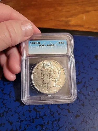 1926s Peace Dollar ICG  AU53