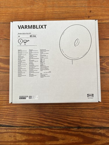 IKEA VARMBLIXT LED Table/Wall Donut Lamp Orange Glass/Round Sabine Marcelis NEW! - Picture 2 of 4