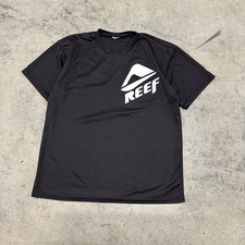 Reef Black Crewneck Short Sleeve Logo Graphic Surf Brand Tee Shirt Size Medium