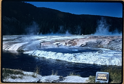 #ad Cliff Geyser Yellowstone Vintage 35mm Slide Kodachrome Transparency 1962 $12.89