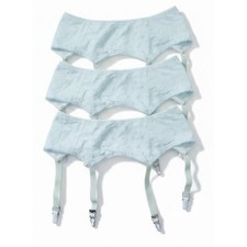 VINTAGE NEW 1960's Women's Light Blue Garter Belt w/Flowers Size L Lot of 3