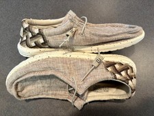 ~~Hey Dude Men Wally Funk Bungee Beige Aztec Shoes Slip-On Size 12