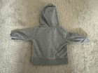 EUC Baby Gap 12-18 Months Boy Gray Zip Up Hoodie Red Logo — photo 4