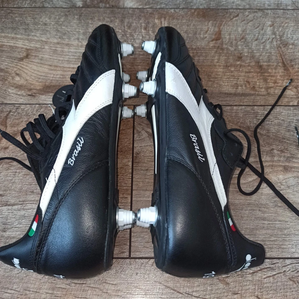 Botines de fútbol Diadora Brasil SG Italia botas de fútbol talla US 10 UK 9,5 Foto 2 de 4