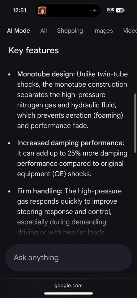 KYB Gas a just Kit 2 Front Suspension Shocks KG4507 Fits 1965-73 Dodge Chrysler Foto 4 de 4