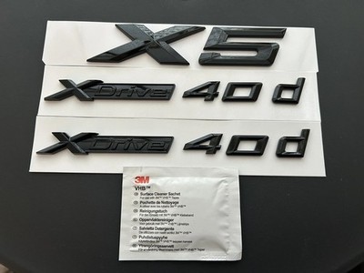 BMW X5 + 2X Xdrive 40d ABZEICHEN IN SCHWARZ GLÄNZEND. GRATIS ALKOHOLTUPFER