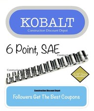Kobalt 12 Piece 38 Drive Metric Shallow Chrome 6 Point Socket Set