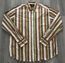 Mario Valentino Multicolor Striped Button-Up Shirt Men's