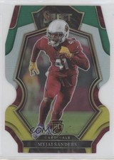 2022 Panini Select Premier Level Green & Yellow Prizm Die-Cut Myjai Sanders 0b3